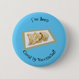 Jiaozi / Chinese dumplings cartoon illustration 2 Inch Round Button