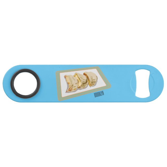 Jiaozi / Chinese dumplings cartoon illustration Bar Key (Front (Horizontal))