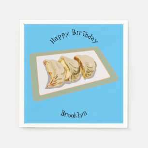 Jiaozi / Chinese dumplings cartoon illustration Napkin