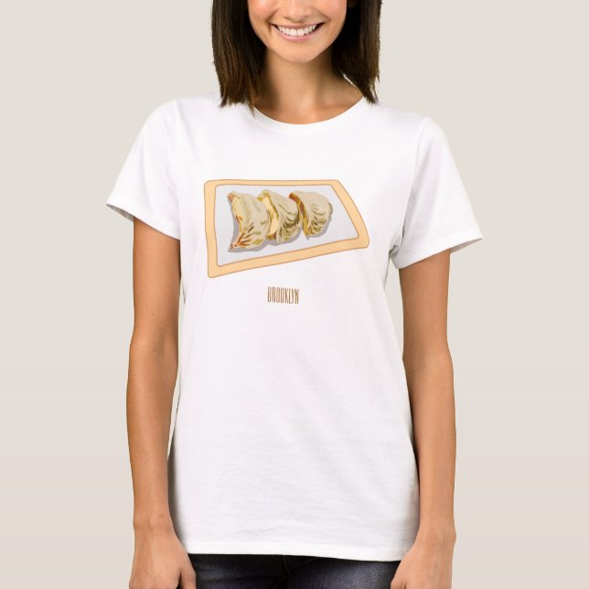 Jiaozi / Chinese dumplings cartoon illustration T-Shirt (Front)
