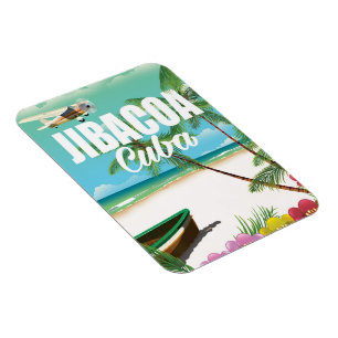 Jibacoa beach vacation poster magnet
