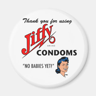 Jiffy Brand Condom Gear! Magnet
