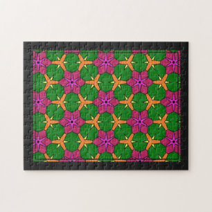 Jig Saw Puzzle - Abstract Repeat Patterns Framed