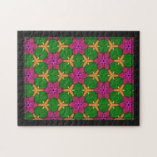 Jig Saw Puzzle - Abstract Repeat Patterns Framed