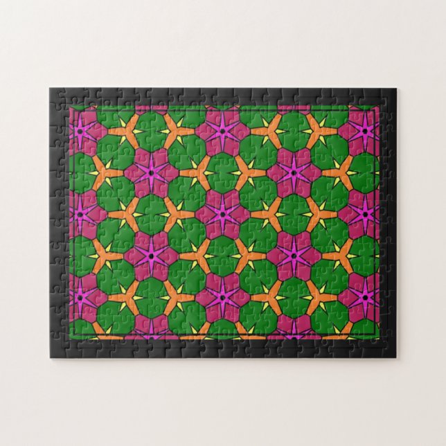 Jig Saw Puzzle - Abstract Repeat Patterns Framed (Horizontal)
