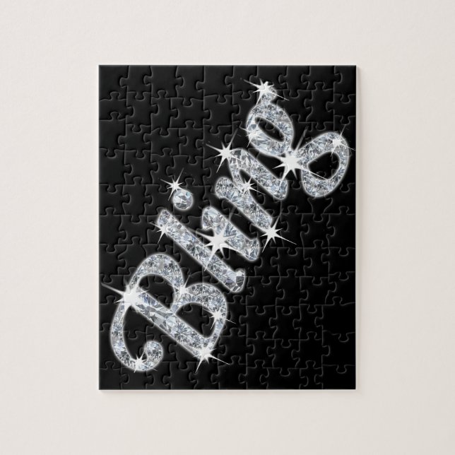 Jig saw puzzle featuring faux diamond bling design (Vertical)