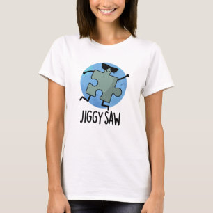 Jiggy Saw Funny Dancing Jigsaw Puzzle Pun T-Shirt
