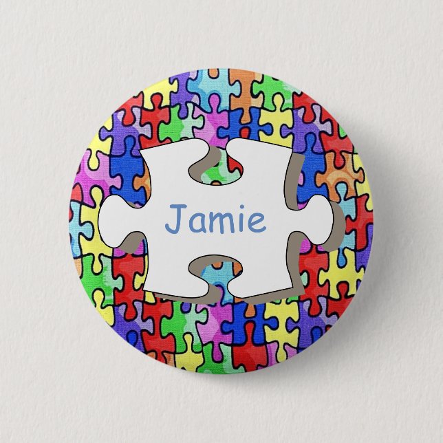 Jigsaw 2 Inch Round Button (Front)