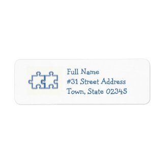 Jigsaw Cutout Return Address Label