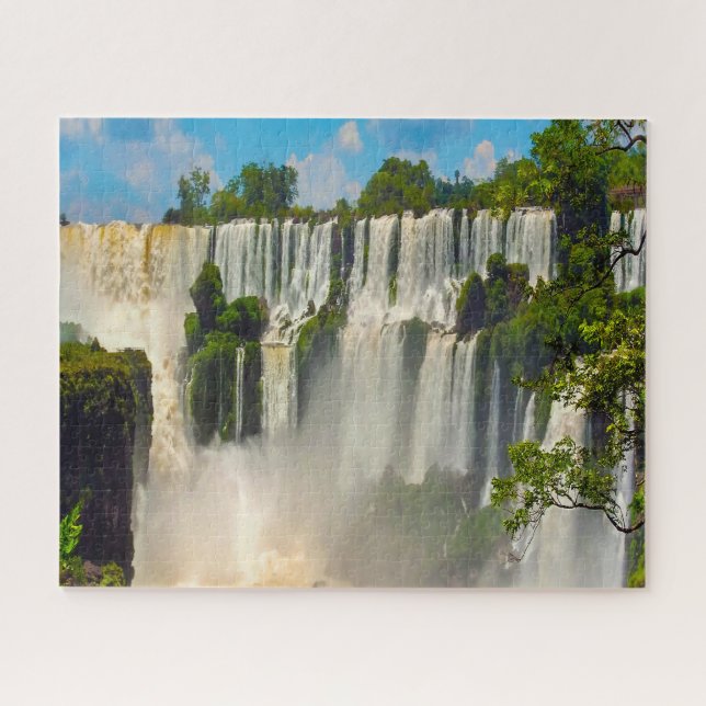Jigsaw of Iguazu falls Argentina. Puzzle (Horizontal)