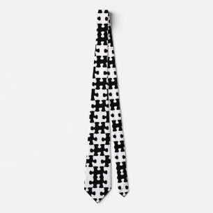 Jigsaw pattern tie