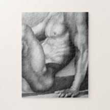 Jigsaw Puzzle 11x14 Homme Bodybuilder Art +Boîte c