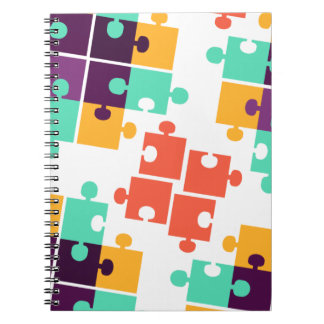 Jigsaw Puzzle Autism Pattern Gift Cute Summer Notebook