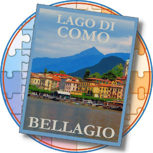 JIGSAW PUZZLE - Bellagio Italy Travel Poster