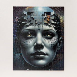 Jigsaw puzzle de fille Matrix d'art Abstrait