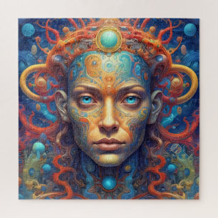 Jigsaw puzzle de portrait imaginaire d'une fille