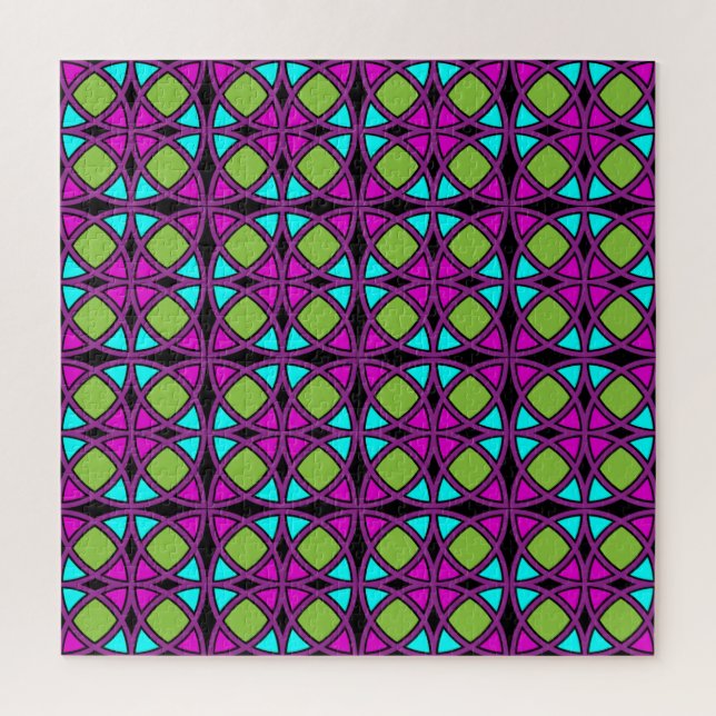 Jigsaw Puzzle - Design complexe - Thème néon (Vertical)