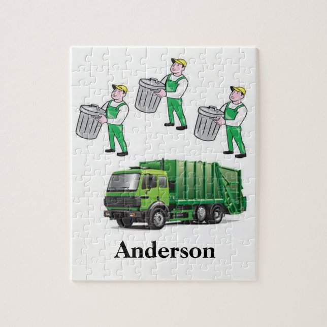 Jigsaw Puzzle Garbage Truck (Vertical)