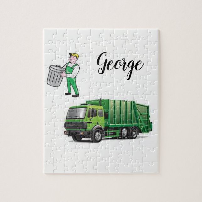 Jigsaw Puzzle Garbage Truck (Vertical)