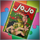 JIGSAW PUZZLE - Jo-Jo Congo King#20 Comic Bk Cover<br><div class="desc">This Jigsaw Puzzle features a Golden Age cover image of "Jo-Jo Congo King" #20 (Oct. 1948). This puzzle is available only in size 11 inches by 14 inches with 252 pieces as larger sizes will not produce a clear image. The narrow green sidebars fill a bit of blank space to...</div>