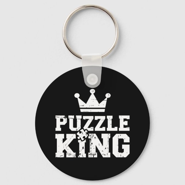 Jigsaw puzzle king keychain (Front)