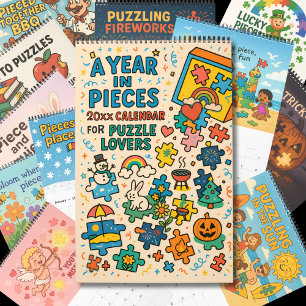 Jigsaw Puzzle lovers gift A Year in Pieces – 2026  Calendar