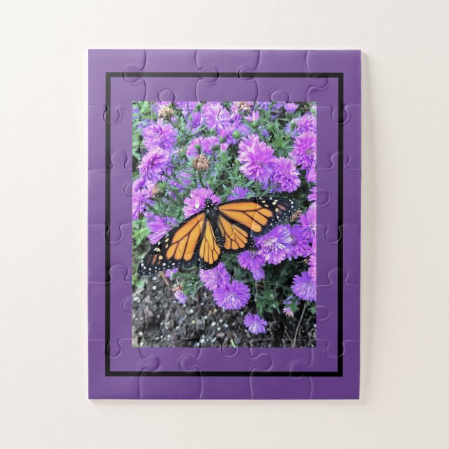 Jigsaw Puzzle Monarque sur Asters (Vertical)