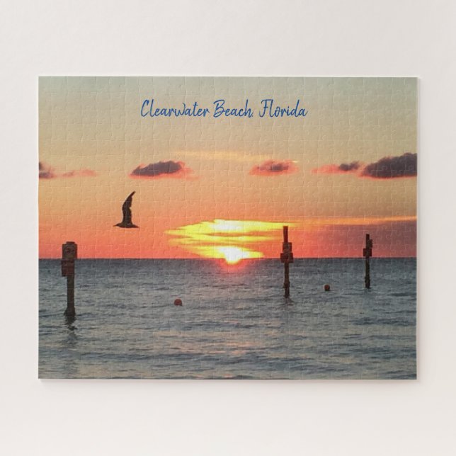 Jigsaw Puzzle of a Clearwater Beach sunset (Horizontal)