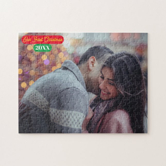 Jigsaw Puzzle -Our First Christmas -Add Photo/year (Horizontal)
