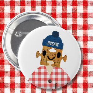 Jigsaw Puzzle person games head 2 Inch Round Button