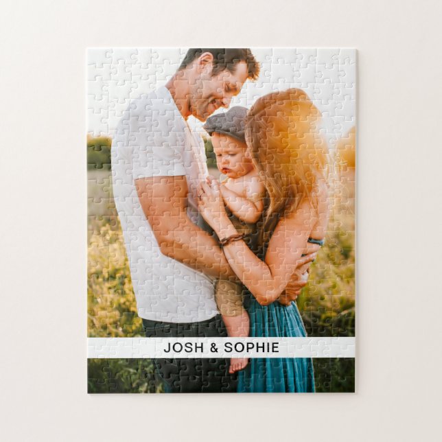Jigsaw Puzzle Photo & Text Edge Print (Vertical)