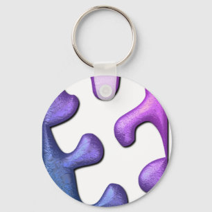 Jigsaw Puzzle Piece Keychain