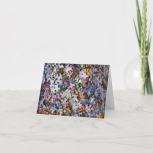 Jigsaw Puzzle Pieces Blank Card