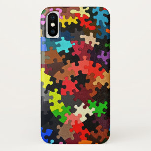 Jigsaw Puzzle pieces on black Case-Mate iPhone Case