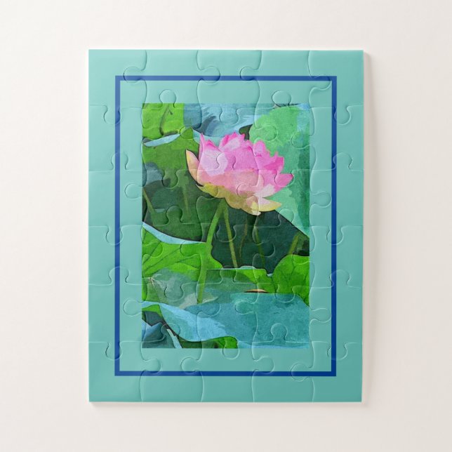 Jigsaw Puzzle Pink Lotus (Vertical)