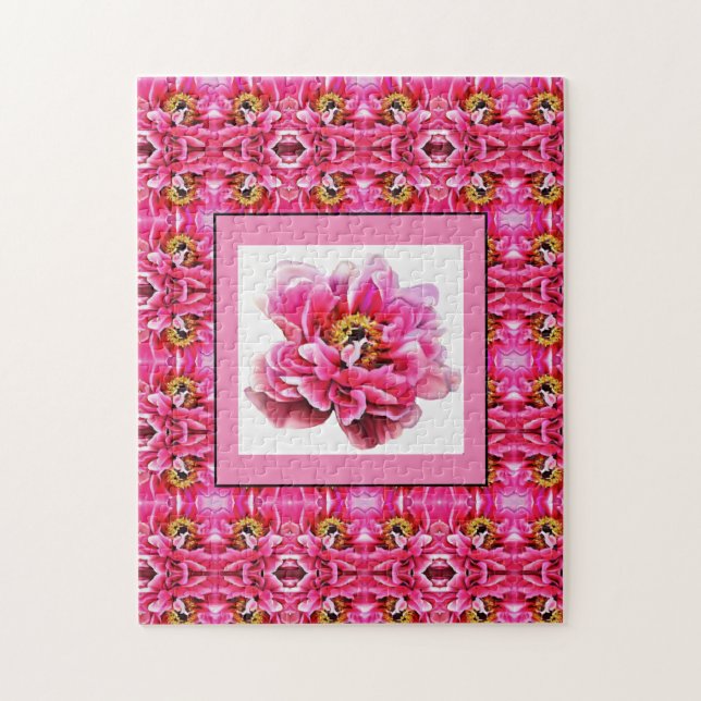 Jigsaw Puzzle Pink Peony (Vertical)