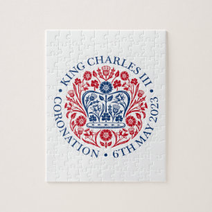 Jigsaw Puzzle pour 2023 Coronation - Bleu rouge