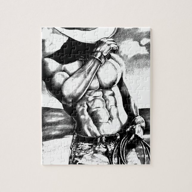 Jigsaw Puzzle pour hommes Art Masculine Dessin Cow (Vertical)