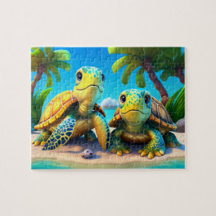 Jigsaw Puzzle pour les tortues pour enfants - Trop