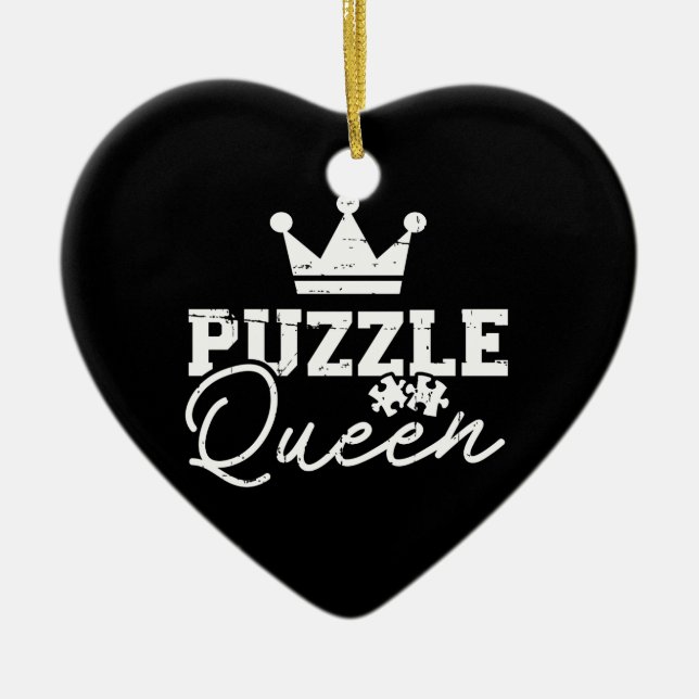 Jigsaw puzzle queen ceramic ornament (Front)