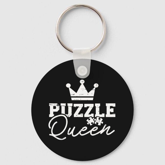 Jigsaw puzzle queen keychain (Front)
