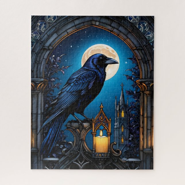 Jigsaw Puzzle, Raven Gothic Archway, Halloween  Jigsaw Puzzle (Vertical)