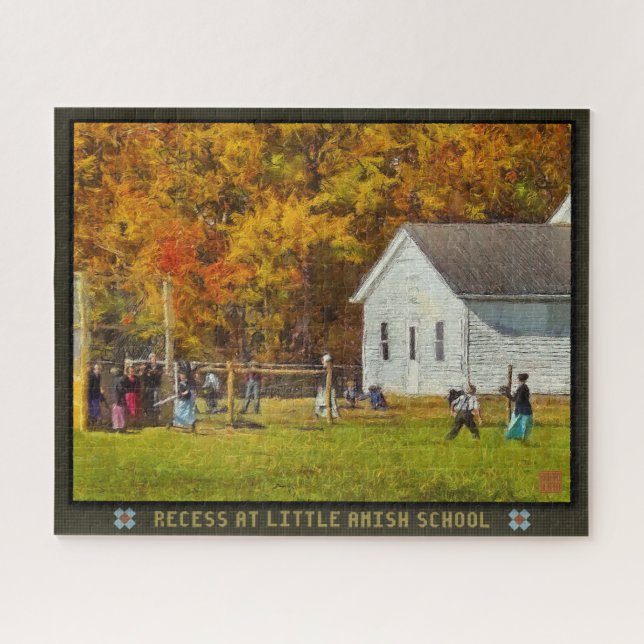 Jigsaw Puzzle Recule À Little Amish School (Horizontal)