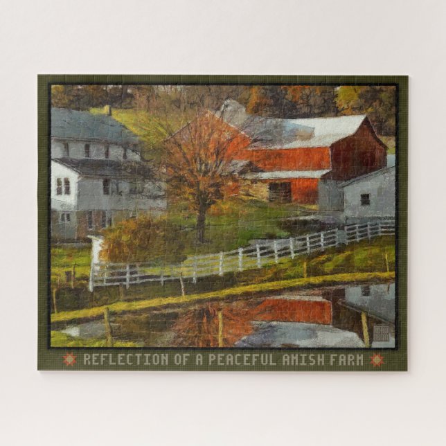 Jigsaw Puzzle Reflet D'Une Ferme Amish Pacifique (Horizontal)