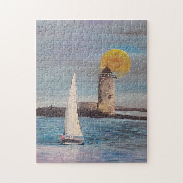 Jigsaw Puzzle Sailing Boot by JP Denyer (Vertical)