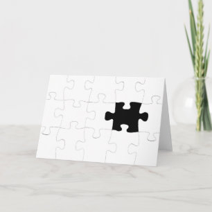 Jigsaw Puzzle with Missing Piece Card