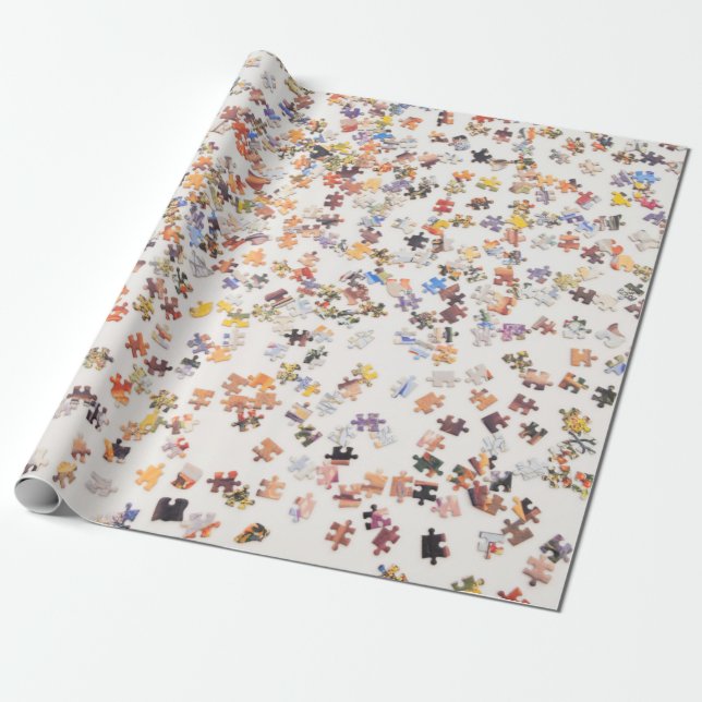 Jigsaw puzzle wrapping paper (Unrolled)