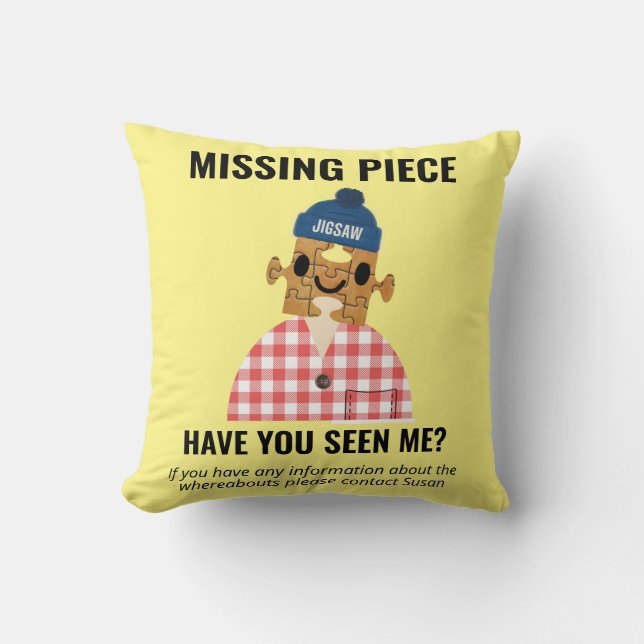 Jigsaw Puzzles fanatic puzzler mad Throw Pillow (Front)