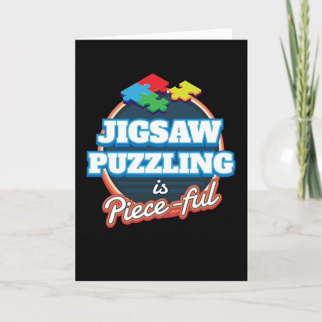 Jigsaw Puzzling Jigsaw Puzzle Hobby Game Card (Front)