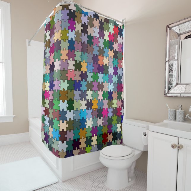 Jigsaw Shower Curtain (In Situ)
